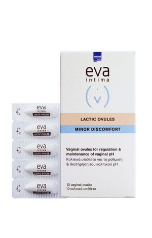 Intermed  Eva Intima Lactic Ovules 10 Κολπικά Υπόθετα